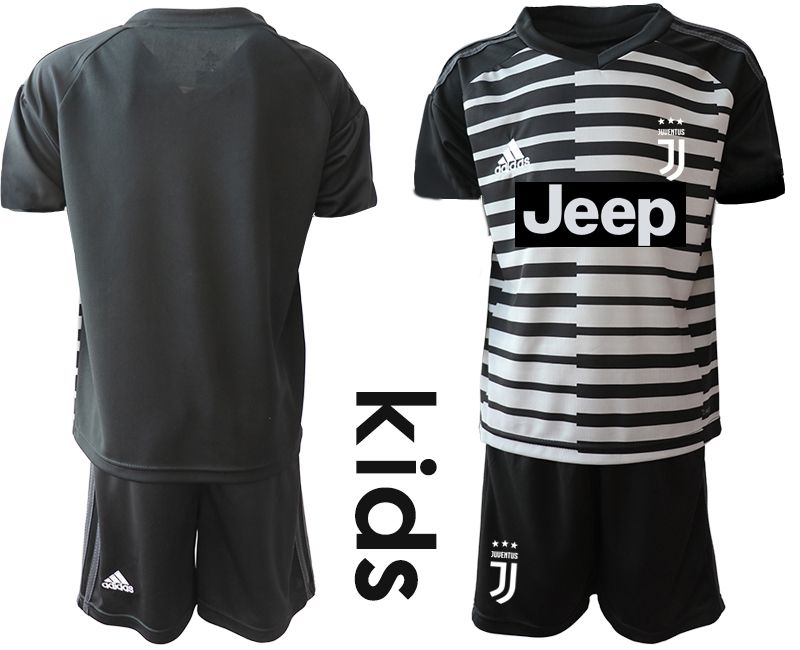 Youth 2020-2021 club Juventus black goalkeeper Soccer Jerseys